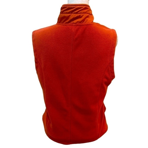 Bc Clothing fleece & nylon zip up vest in rusty burnt orange zip pockets size xl - Picture 8 of 10